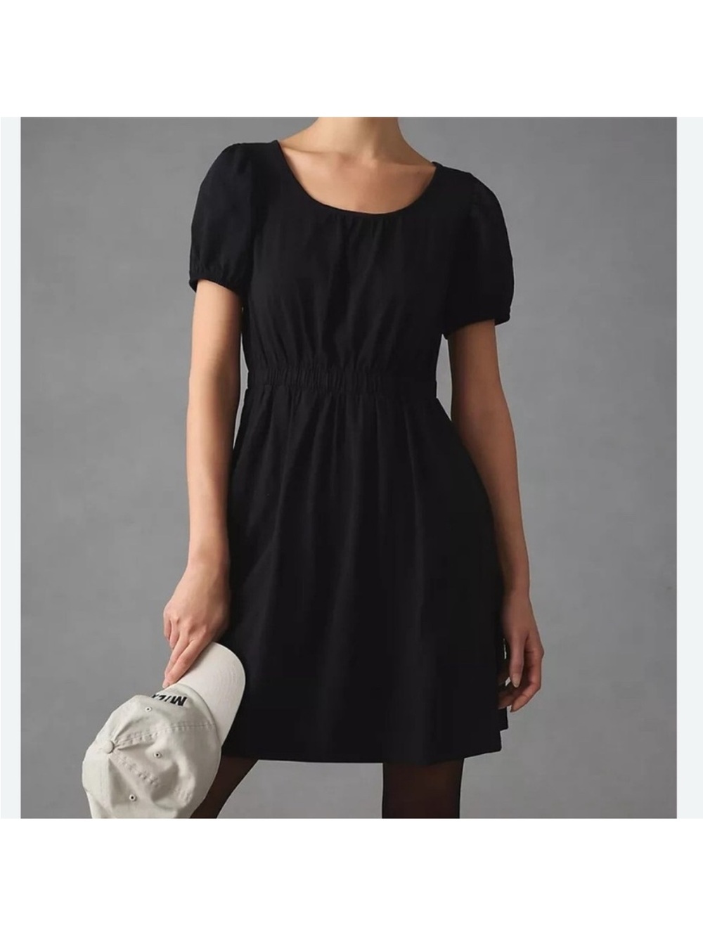 Daily Practice / Anthropologie Black Cap Sleeve Dress Size M